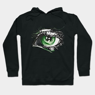 Green Eye Artwork with Abstract Design No. 543 Hoodie